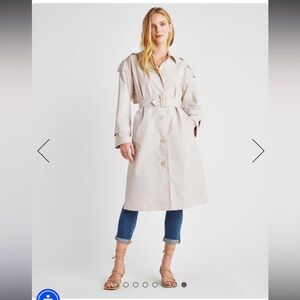 Splendid-Dane Twill Trench Coat-Size XS